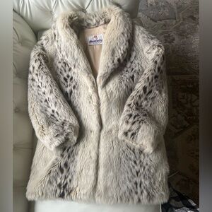 Monterrey Fashions Faux Fur Coat with Animal Print